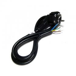 Cable Negro + Clavija Injectada 3x1.5mm  1,5m - Imagen 1