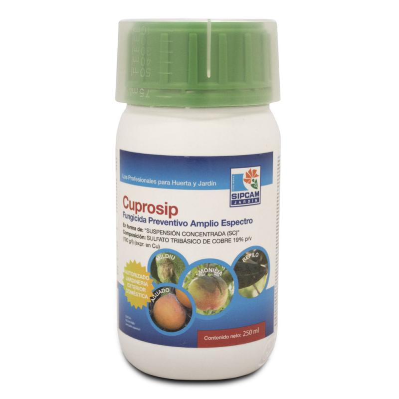 Sipcam Jardin Cuprosip 250ml (Cobre Líquido) Sulfato Tribasico de Cobre 19% SC - Imagen 1