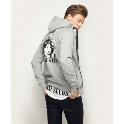 Sudadera Sensi Seeds Capucha Original con Cremallera Gris (Talla XXL) - Imagen 1